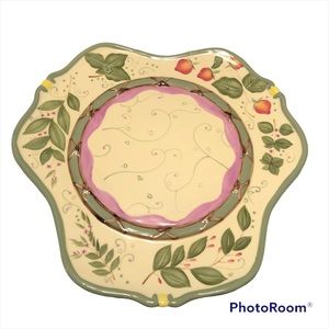 Partylite Garden Lites Candle Garden Tray Ceramic